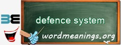 WordMeaning blackboard for defence system